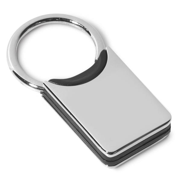 Metal key tag with chrome finish with key separator and pull-n-twist... from ASI 62660 Innovation Line