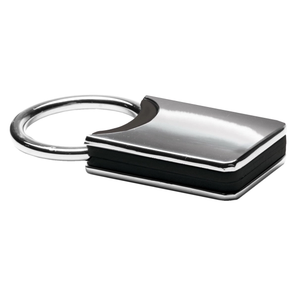 Metal key tag with chrome finish with key separator and pull-n-twist... from ASI 62660 Innovation Line