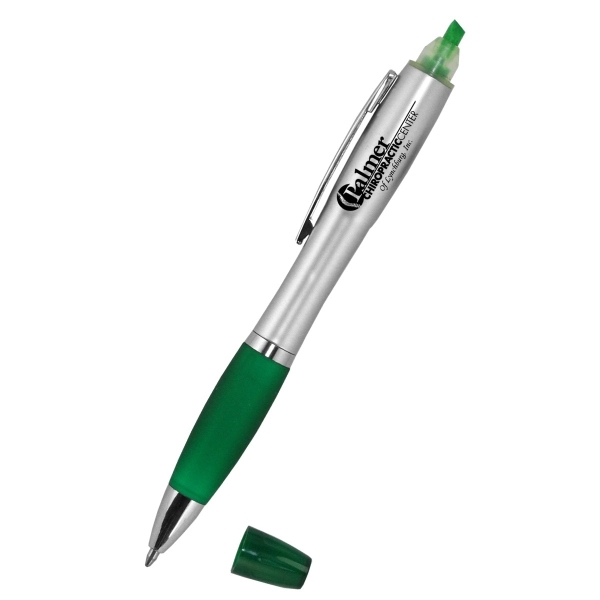 2-in-1 writing instrument that features a black ink pen and highlighter.... from ASI 62660 Innovation Line