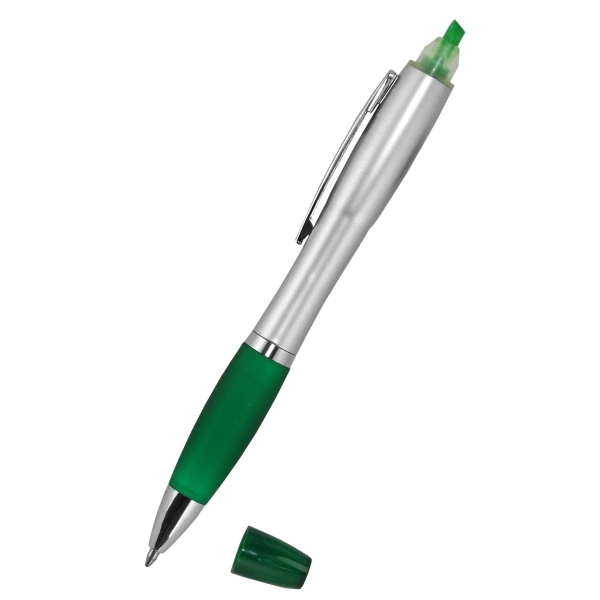 2-in-1 writing instrument that features a black ink pen and highlighter.... from ASI 62660 Innovation Line