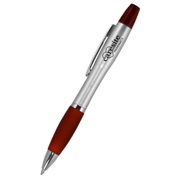 2-in-1 writing instrument that features a black ink pen and highlighter.... from ASI 62660 Innovation Line