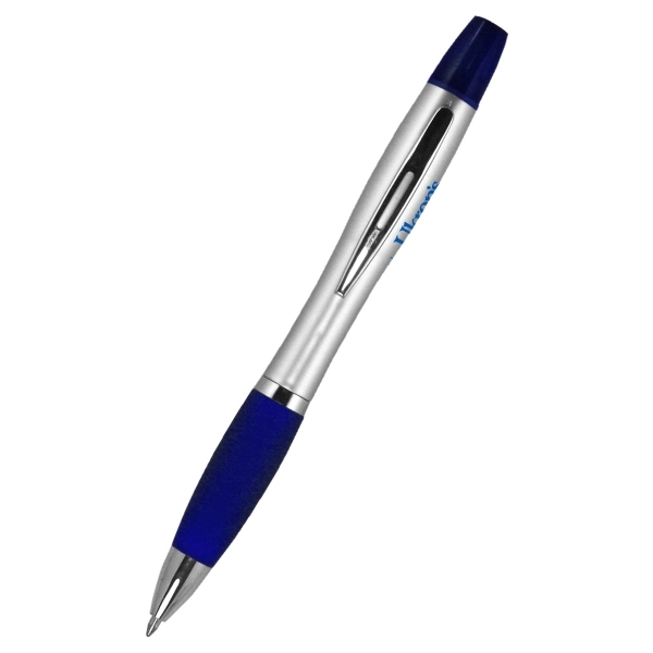2-in-1 writing instrument that features a black ink pen and highlighter.... from ASI 62660 Innovation Line