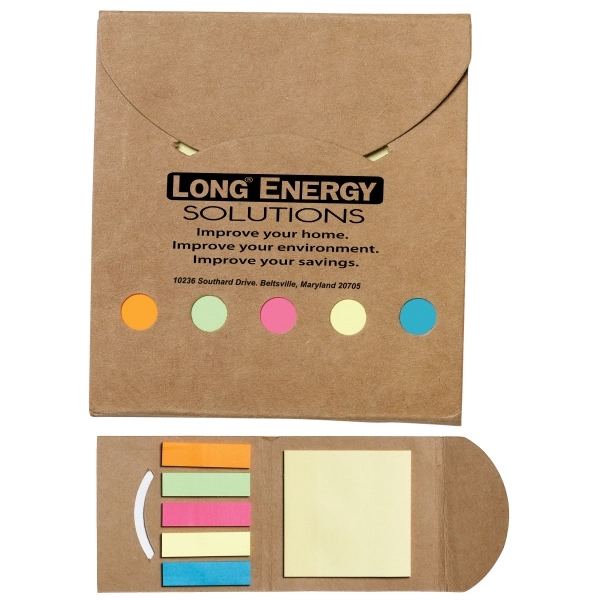 Booklet with recycled paper cover, 25 sticky notes and 25 each... from ASI 62660 Innovation Line