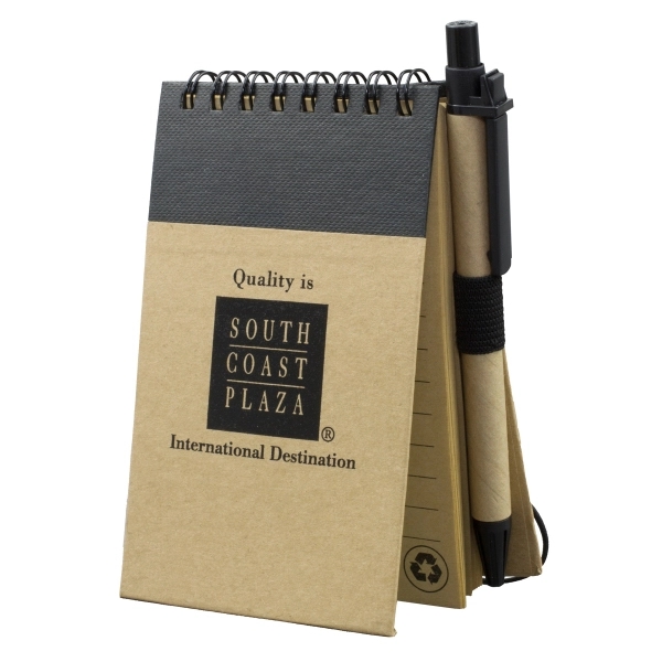 Recycled notepad with recycled paper pen and 50 sheets of recycled... from ASI 62660 Innovation Line