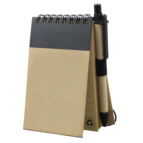 Recycled notepad with recycled paper pen and 50 sheets of recycled... from ASI 62660 Innovation Line