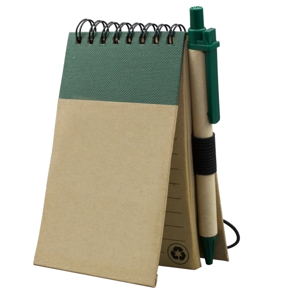 Recycled notepad with recycled paper pen and 50 sheets of recycled... from ASI 62660 Innovation Line