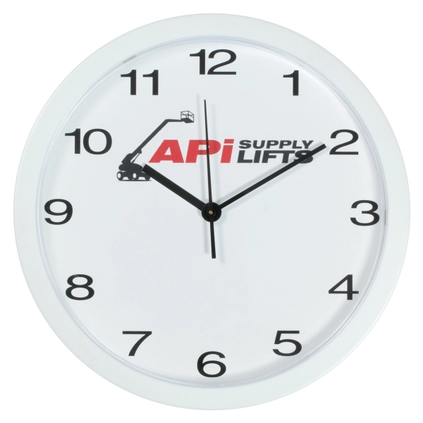 10" wall clock with large imprint area.... from ASI 62660 Innovation Line