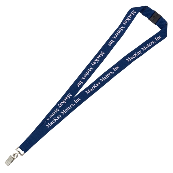 18" x 3/4" polyester lanyard with breakaway safety release buckle and... from ASI 62660 Innovation Line