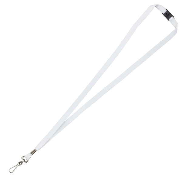 3/4" or 3/8" thick 18" polyester lanyard with metal swivel clip.... from ASI 62660 Innovation Line