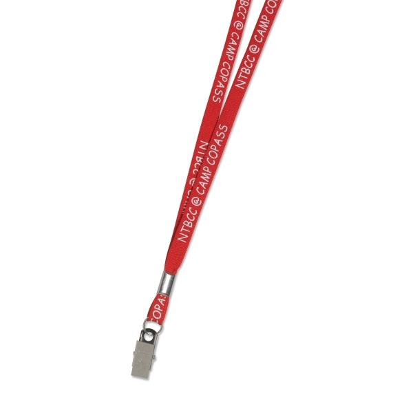 18" x 3/8" polyester lanyard with choice of attachment and silkscreen... from ASI 62660 Innovation Line