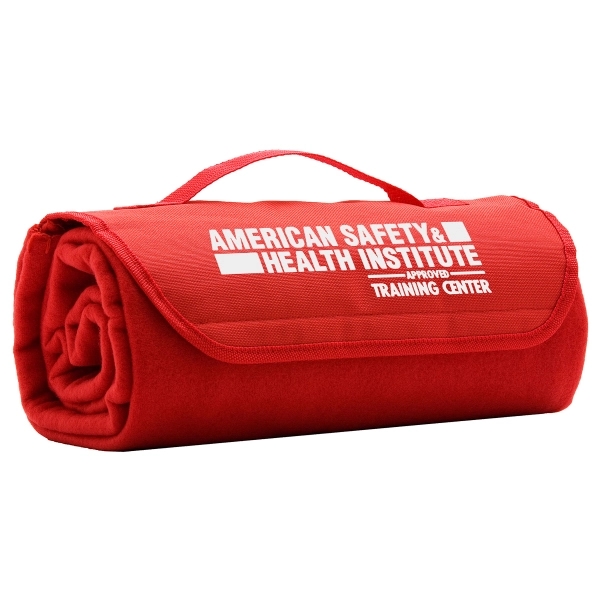48" x 53" roll-up blanket made of 100% soft polyester fleece... from ASI 62660 Innovation Line