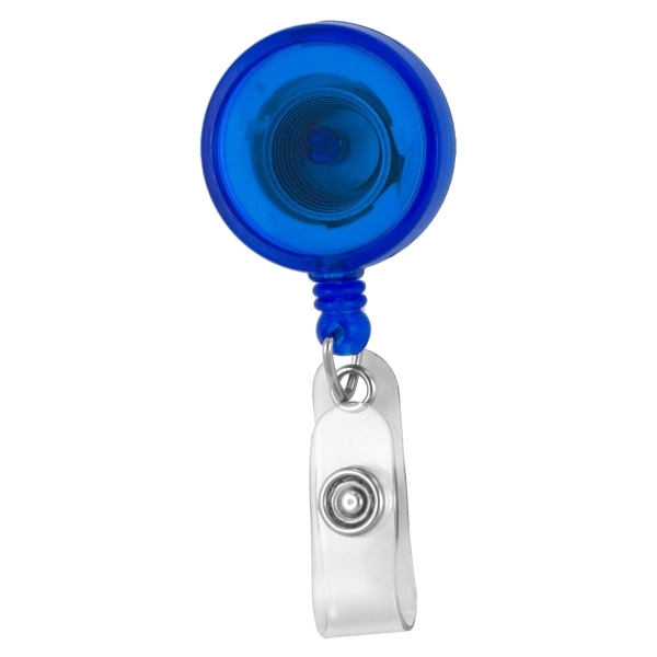 Customizable badge reel with metal slip clip backing and 30" cord... from ASI 62660 Innovation Line