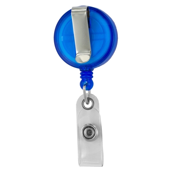 Customizable badge reel with metal slip clip backing and 30" cord... from ASI 62660 Innovation Line