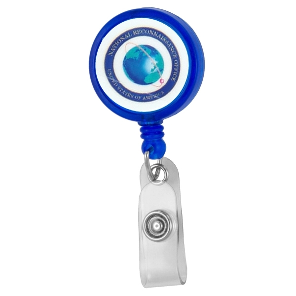 Customizable badge reel with metal slip clip backing and 30" cord... from ASI 62660 Innovation Line
