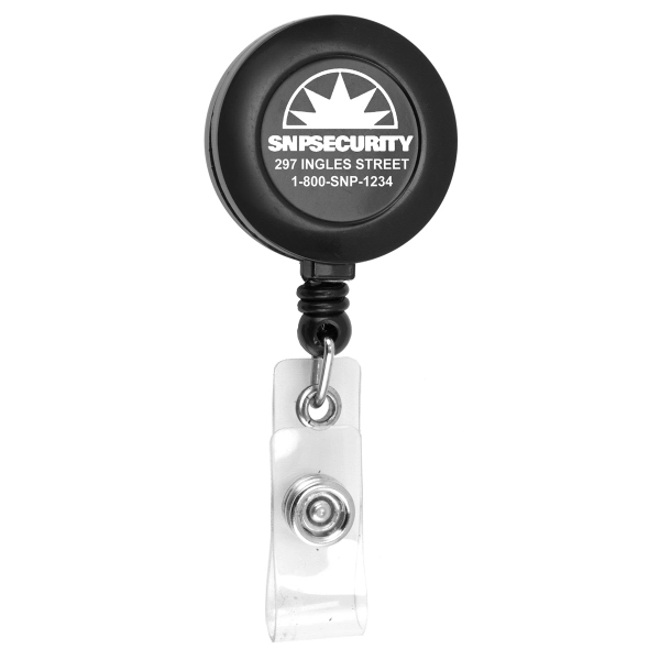 Retractable 30" badge reel with metal slip clip backing.... from ASI 62660 Innovation Line
