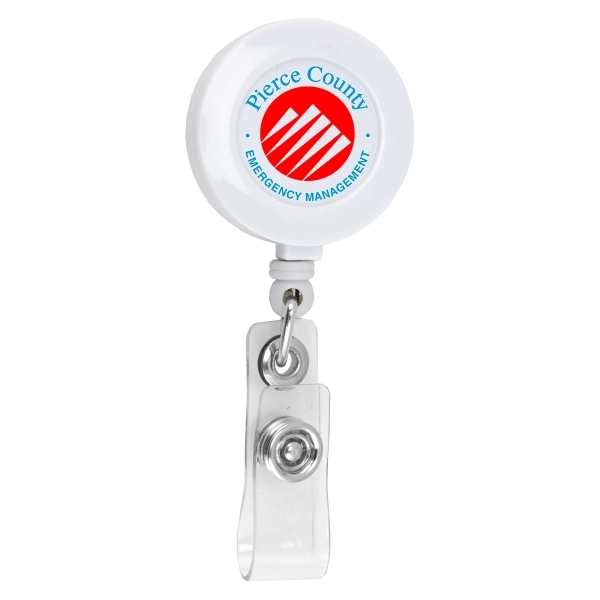 Retractable 30" badge reel with metal slip clip backing.... from ASI 62660 Innovation Line