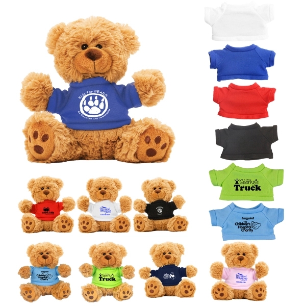 6" plush teddy bear with choice of t-shirt color.... from ASI 62660 Innovation Line