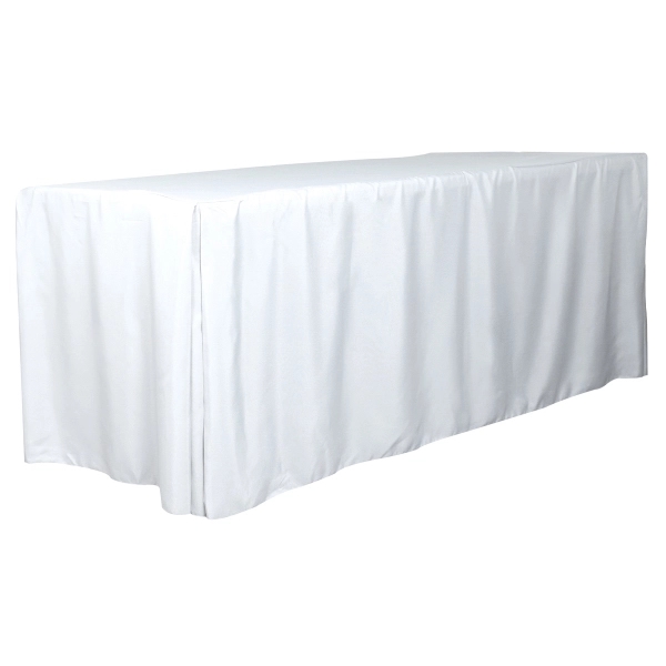Fitted table cover made of polyester fabric; features 4 sides and... from ASI 62660 Innovation Line