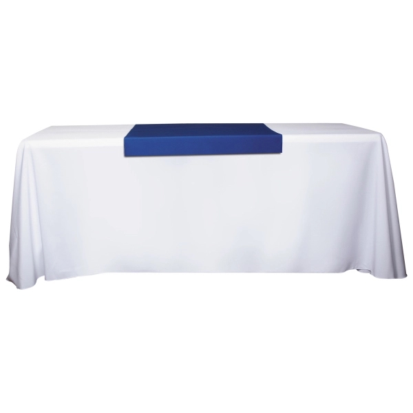 30"W x 60"L table runner made of polyester fabric with customization.... from ASI 62660 Innovation Line