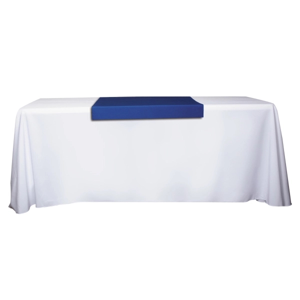 30"W x 60"L table runner made of polyester fabric with customization.... from ASI 62660 Innovation Line