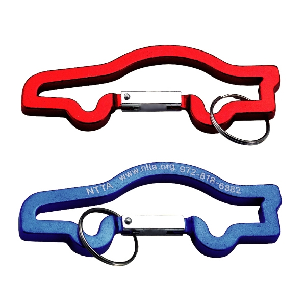 Metal vehicle shape carabiner, includes split ring; 3 7/8" x 1... from ASI 52710 Lincoln Line / Essef - Lincoln Line