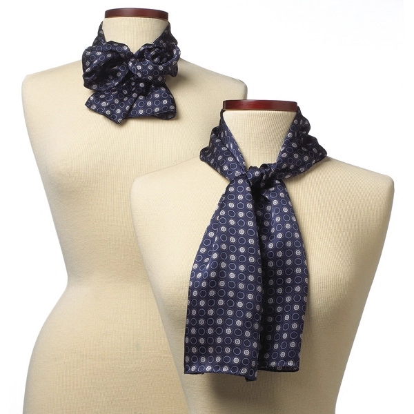 Navy blue 8" x 45" Ellison Bay polyester scarf.... from ASI 98085 Wolfmark