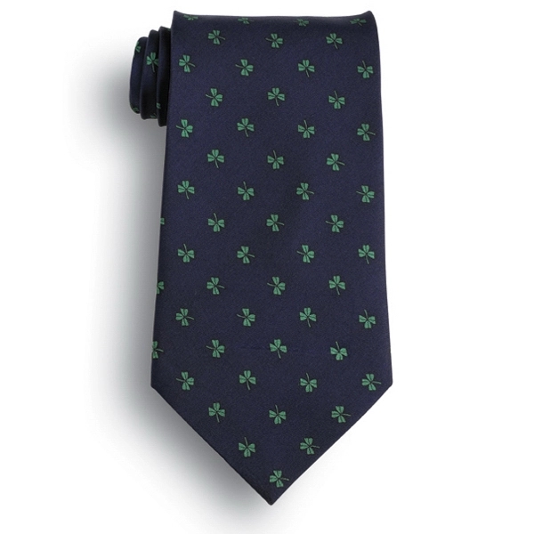 Navy blue Jackpot shamrock pattern novelty tie.... from ASI 98085 Wolfmark