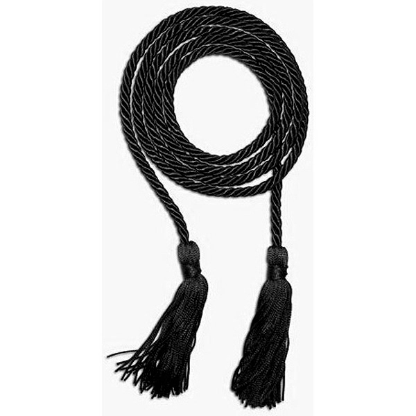 Black 68" graduation honor cord with 4" tassel.... from ASI 98085 Wolfmark
