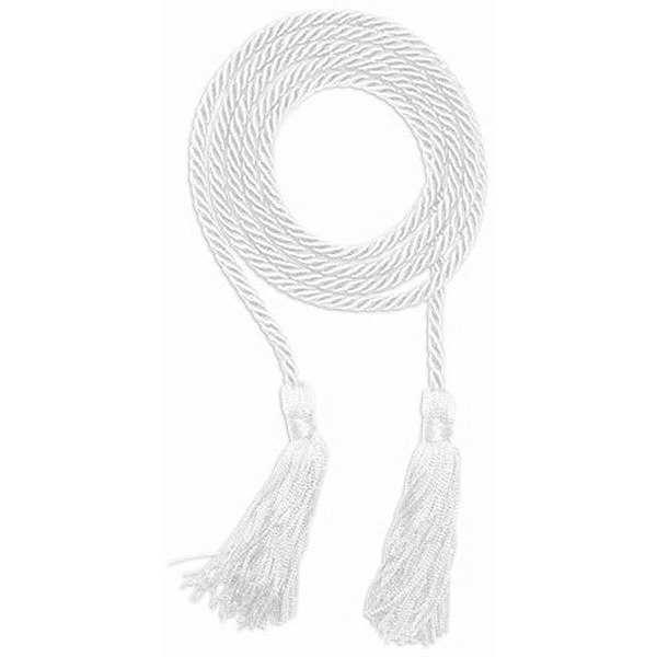 White 68" graduation honor cord with 4" tassel.... from ASI 98085 Wolfmark