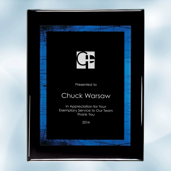 Acrylic Blue Galaxy award features a black acrylic plate with blue... from ASI 47791 Best Deal Awards / Best Deal Awards