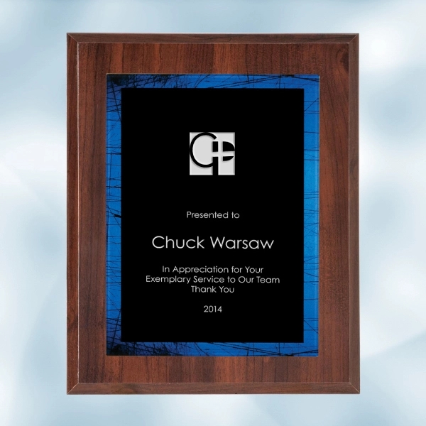Acrylic Blue Galaxy award features a black acrylic plate with blue... from ASI 47791 Best Deal Awards / Best Deal Awards