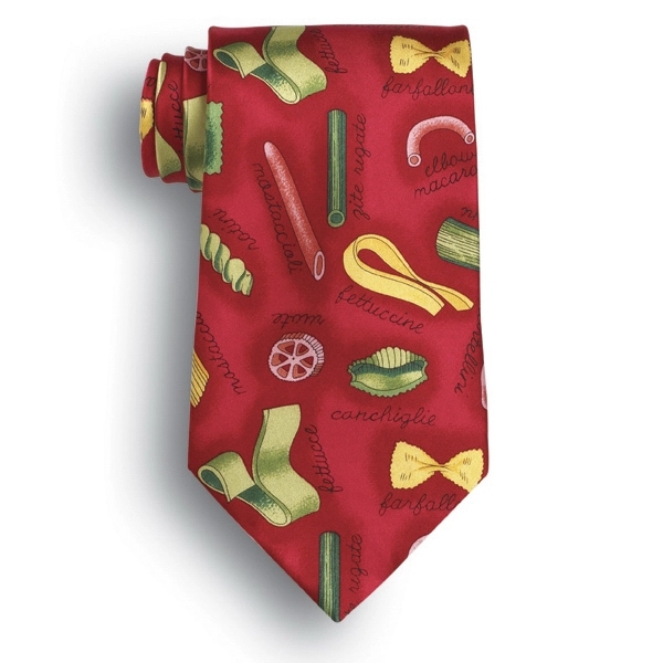 Red Italian pasta noodle design novelty tie.... from ASI 98085 Wolfmark
