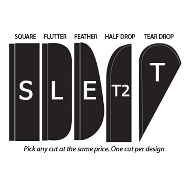 3' x 12' Custom Double Sided Feather Flag - Knitted Polyester... from ASI 80228 Quinn