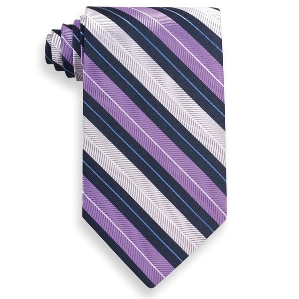 Purple, violet and navy blue Mansfield Collection woven striped tie.... from ASI 98085 Wolfmark