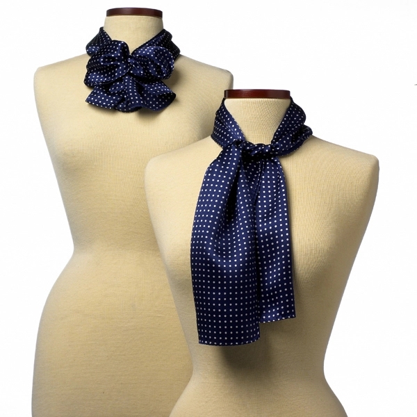 Navy blue with white dot pattern Newport Collection 8" x 45"... from ASI 98085 Wolfmark