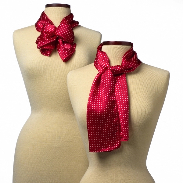 Red with white dot pattern Newport Collection 8" x 45" polyester... from ASI 98085 Wolfmark