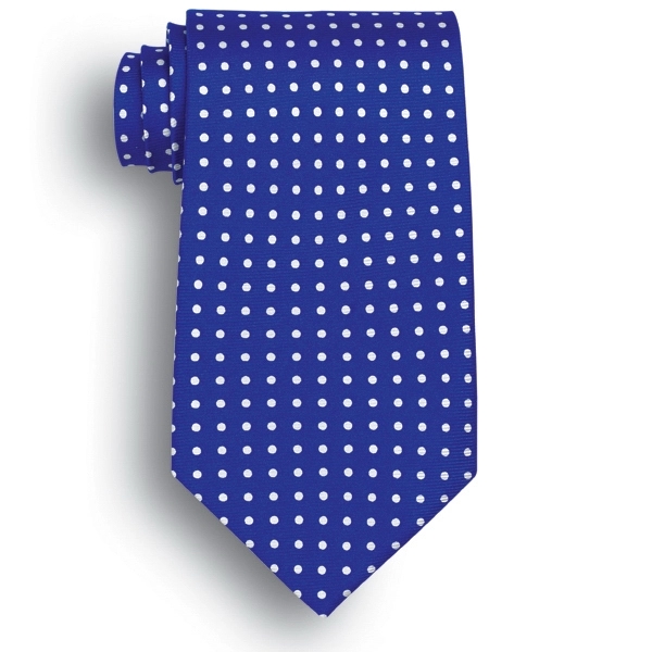 Royal blue with white dot pattern Newport Collection polyester tie.... from ASI 98085 Wolfmark