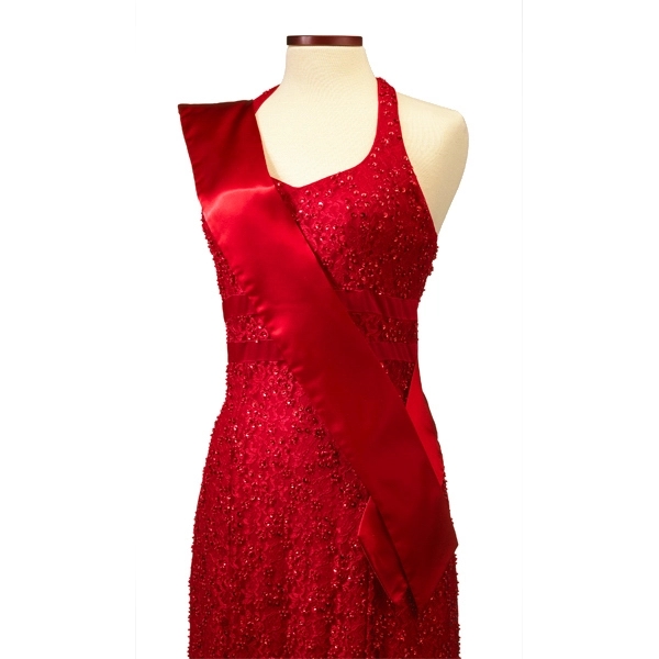 Red 70" bridal satin pageant sash.... from ASI 98085 Wolfmark