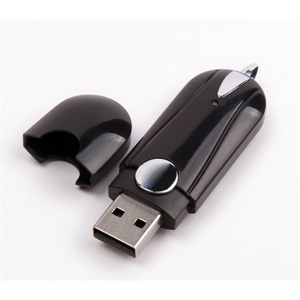 Transparent USB Flash Drive with a slide-out case that attachable to... from ASI 37218 Athena Promo (tm)