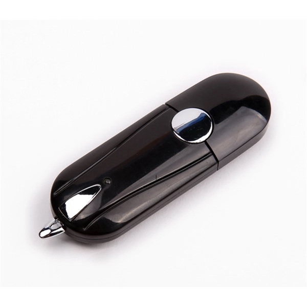 Transparent USB Flash Drive with a slide-out case that attachable to... from ASI 37218 Athena Promo (tm)