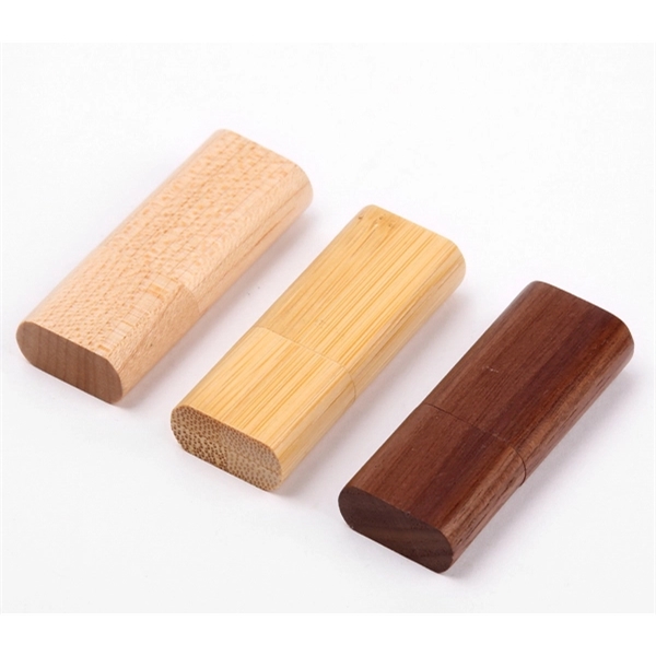 Rectangular 2.0 wooden USB flash drive with a snug cap and... from ASI 37218 Athena Promo (tm)