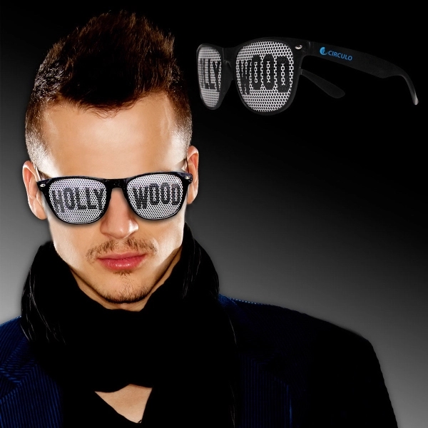 Hollywood billboard sunglasses made of black plastic with themed lenses.... from ASI 42016 Brighter Promotions Inc / Chemical Light™