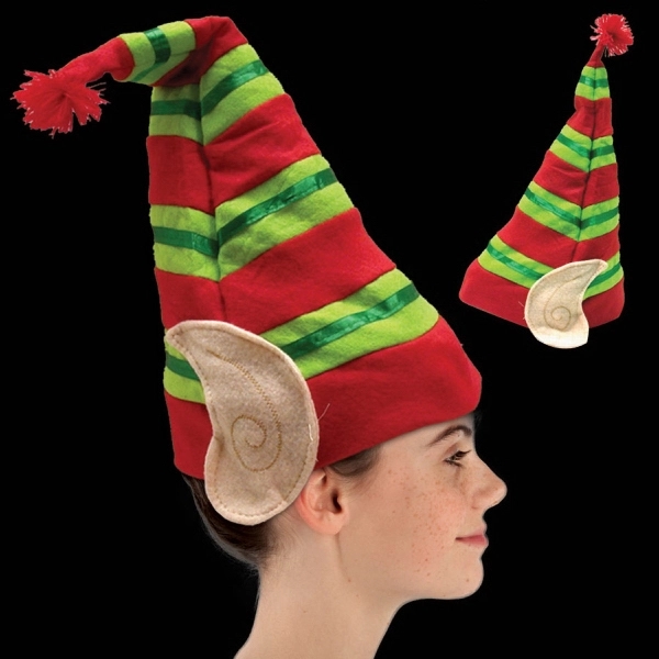 Striped Elf hat with ears.... from ASI 42016 Brighter Promotions Inc