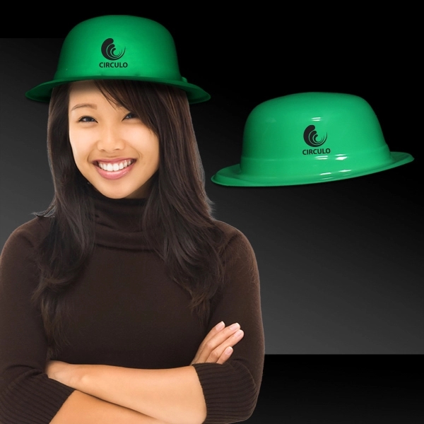 Green plastic derby hat.... from ASI 42016 Brighter Promotions Inc / Chemical Light™