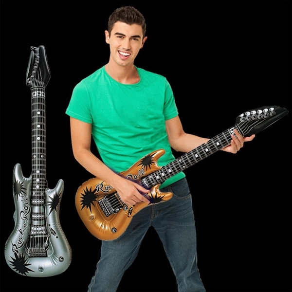 42" inflatable guitar, offered in gold or silver.... from ASI 42016 Brighter Promotions Inc