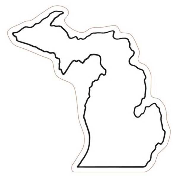 3.41" x 3.44" Michigan state-shaped magnet with a four color imprint... from ASI 68507 The Magnet Group / Magnet LLC™