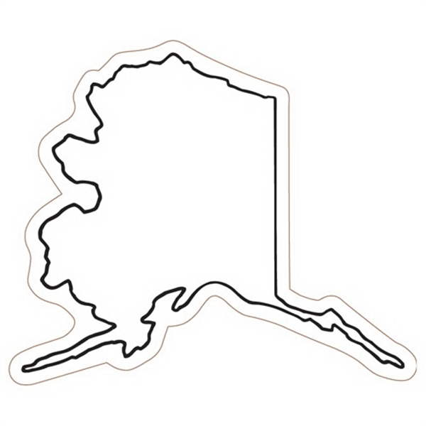 2.63" x 3.09" Alaska state-shaped magnet with a four color imprint... from ASI 68507 The Magnet Group / Magnet LLC™