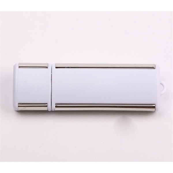 Rectangular USB flash drive with rounded corners, silver trim, and several... from ASI 37218 Athena Promo (tm)