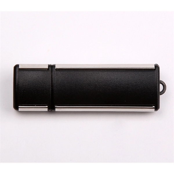 Rectangular USB flash drive with rounded corners, silver trim, and several... from ASI 37218 Athena Promo (tm)