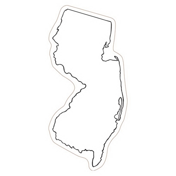 4.41" x 2.09" New Jersey state-shaped magnet with a four color... from ASI 68507 The Magnet Group / Magnet LLC™